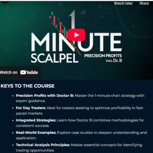 Product cover image of Verified Investing 1 Minute Scalpel course featuring Doctor B’s fast-paced 1-minute chart trading strategy.