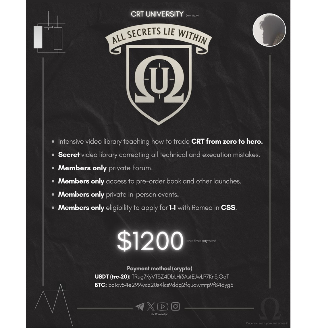 CRT University course cover showing trading education