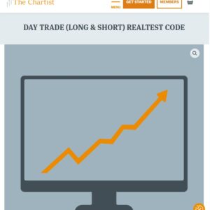 Product cover for The Chartist Day Trade (Long & Short) RealTest Code featuring end-of-day automated trading strategy code.