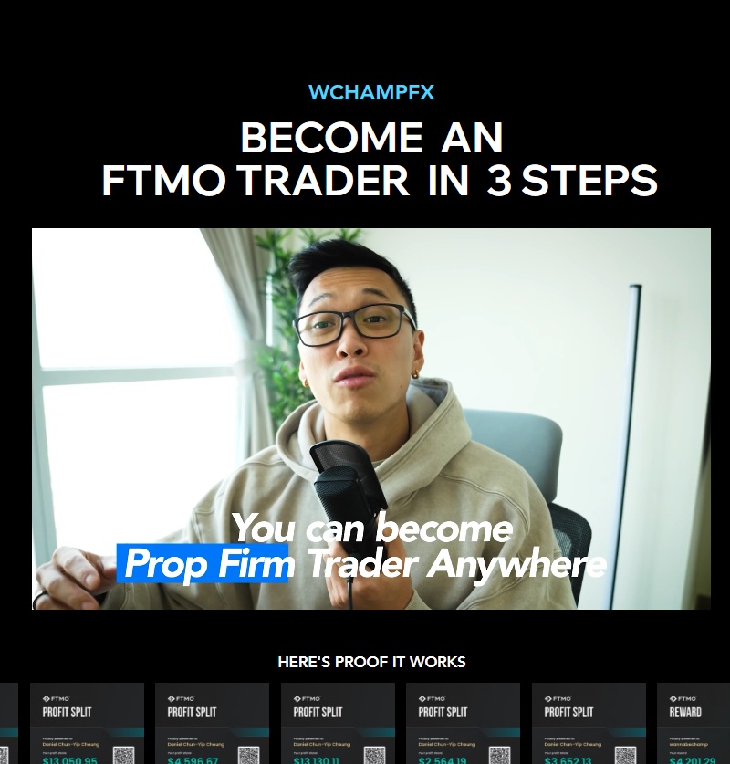 Course cover image for WChampFX Trading Course showcasing prop firm trading strategies